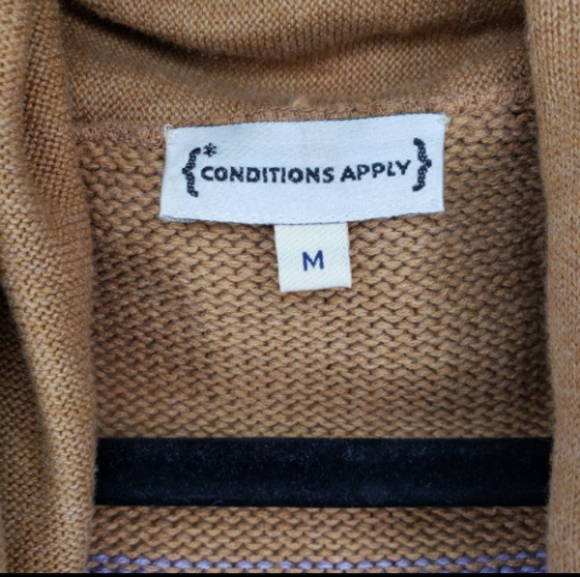 Anthropologie Sweater Brown Purple Open front waterfall - Picture 4 of 5